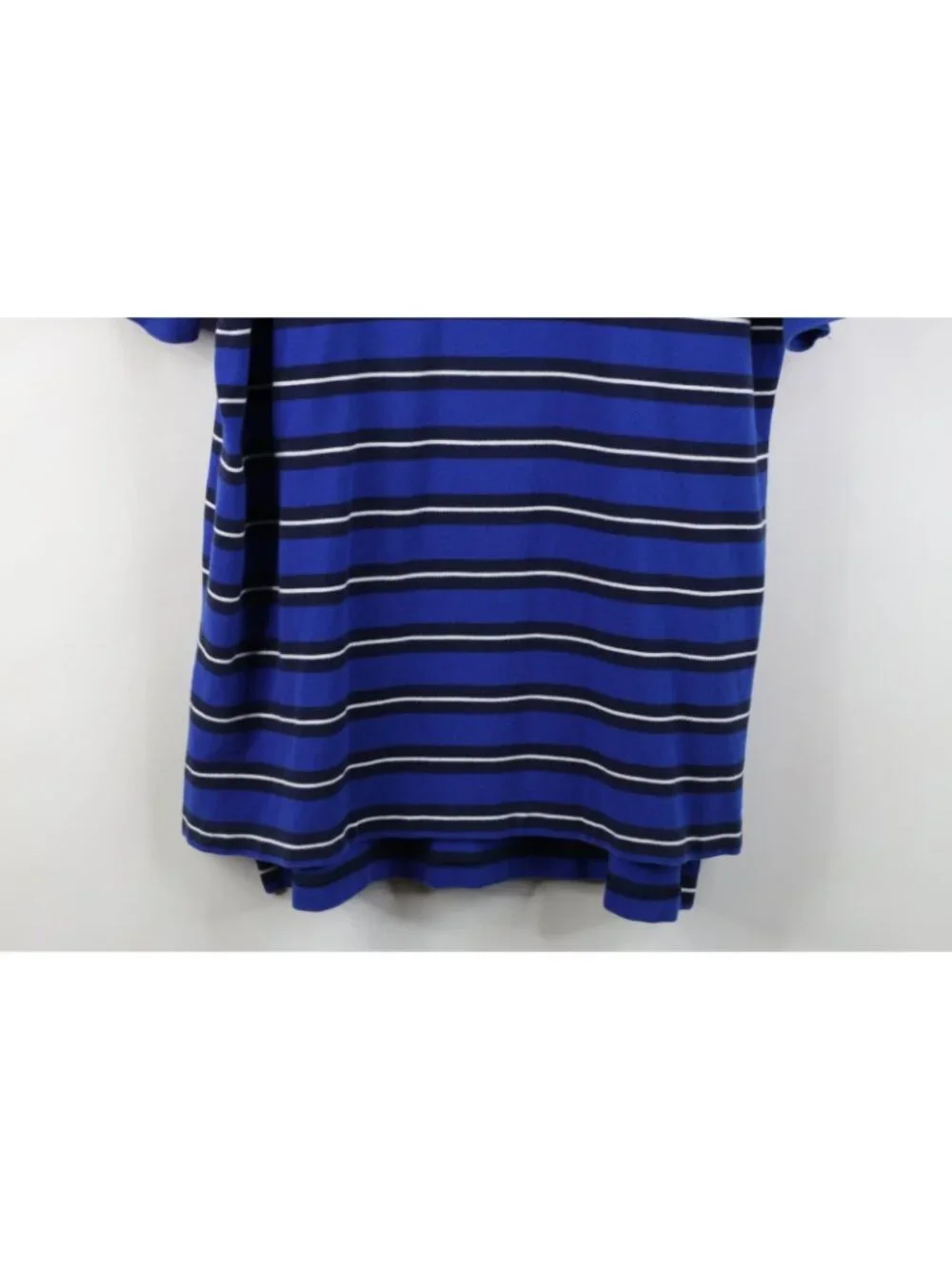 Vintage 90s Ralph Lauren Mens XL Faded Striped Color Block Knit Golf Polo Shirt